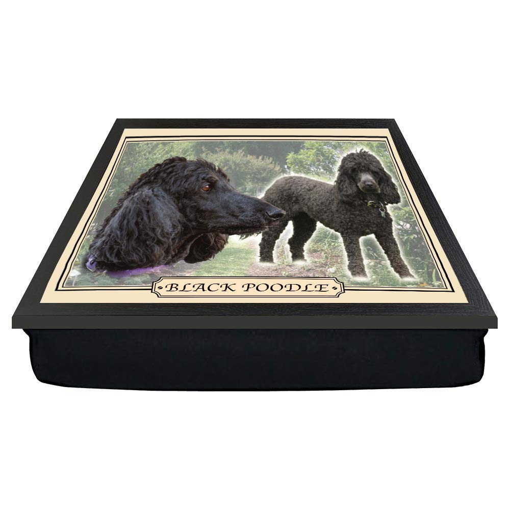 Black Poodle Dog Breed Gift Lap Tray