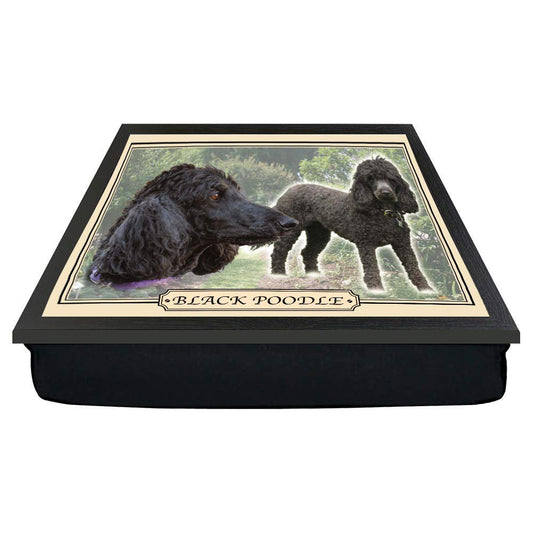 Black Poodle Dog Breed Gift Lap Tray
