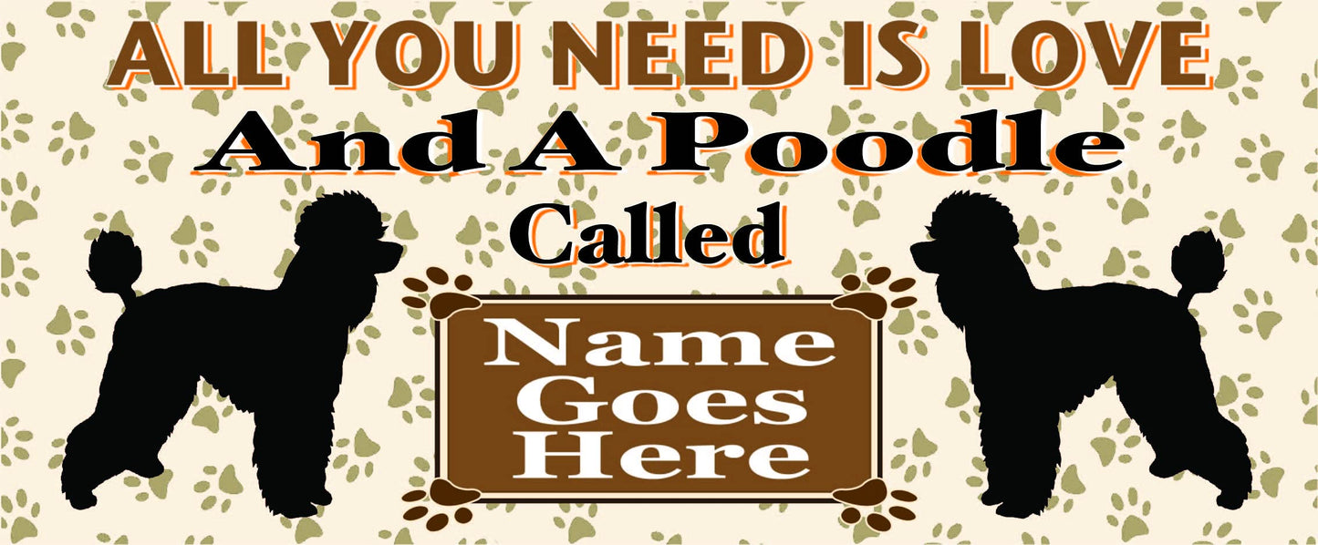 All You Need is Love and a Poodle Dog Personalised Mug Gift