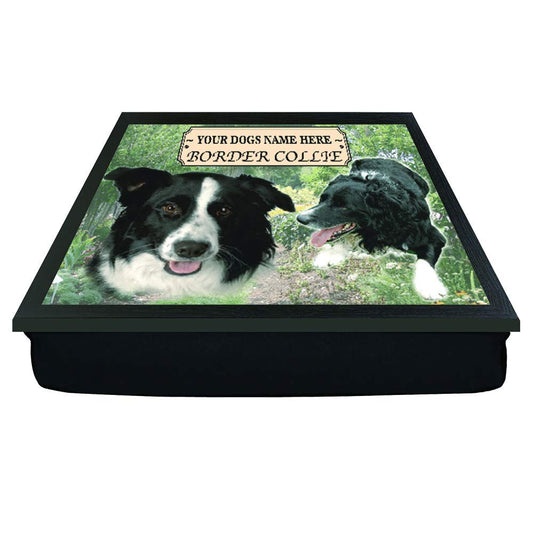 Border Collie Personalised Dog Breed Gift Lap Tray