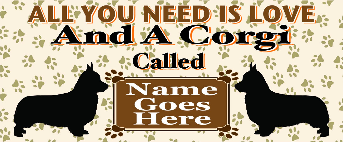 All You Need is Love and a Corgi Dog Personalised Mug Gift