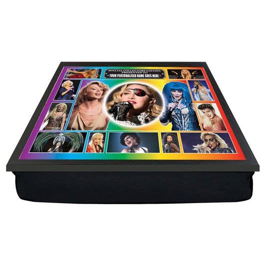 Diva Gay Pride Icon Personalised Lap Tray