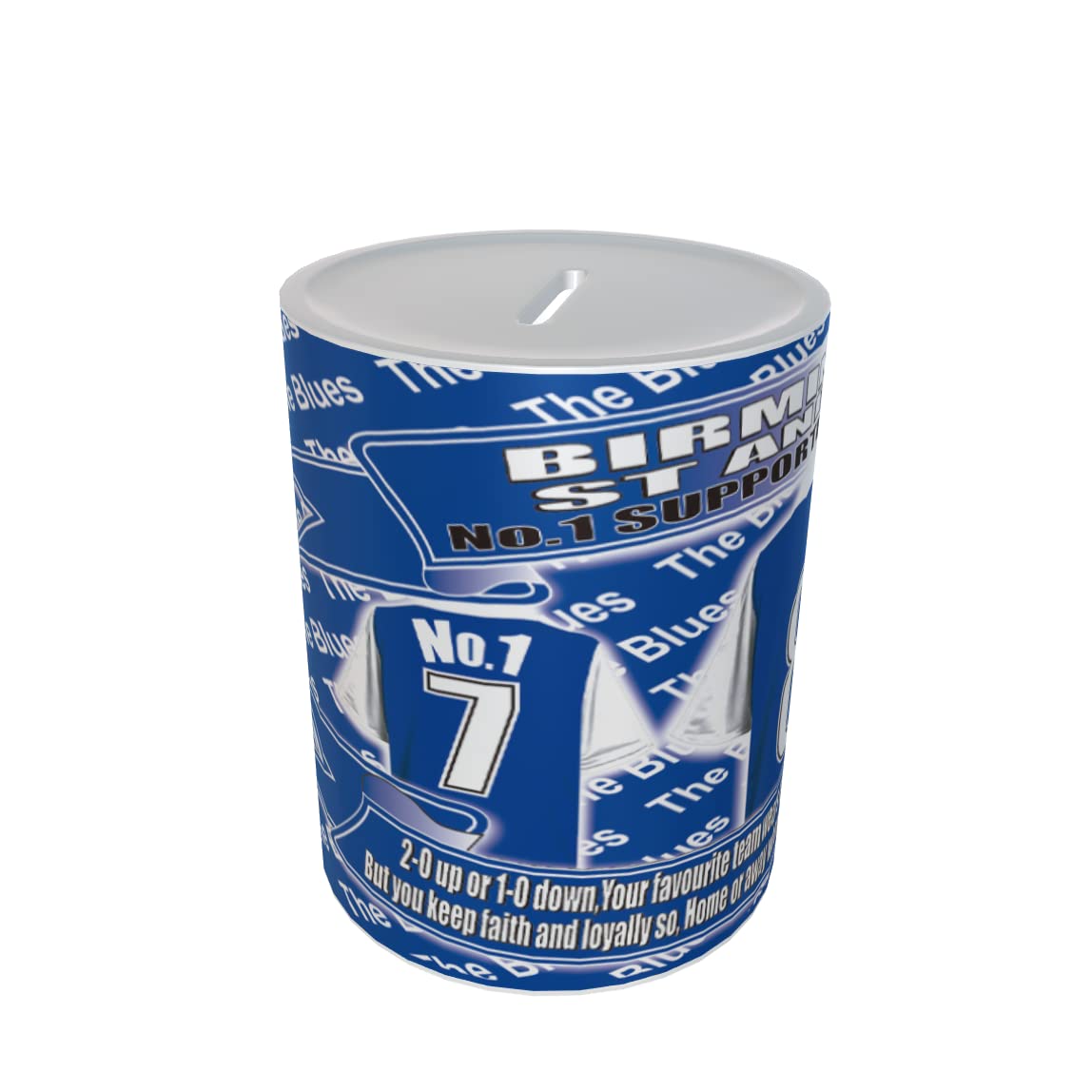 Birmingham Football Shirt Personalised Ceramic Money Box Gift