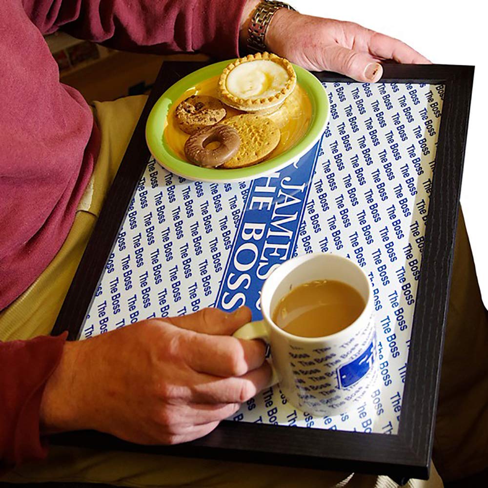 The Boss Female Pink Personalised lap tray gift