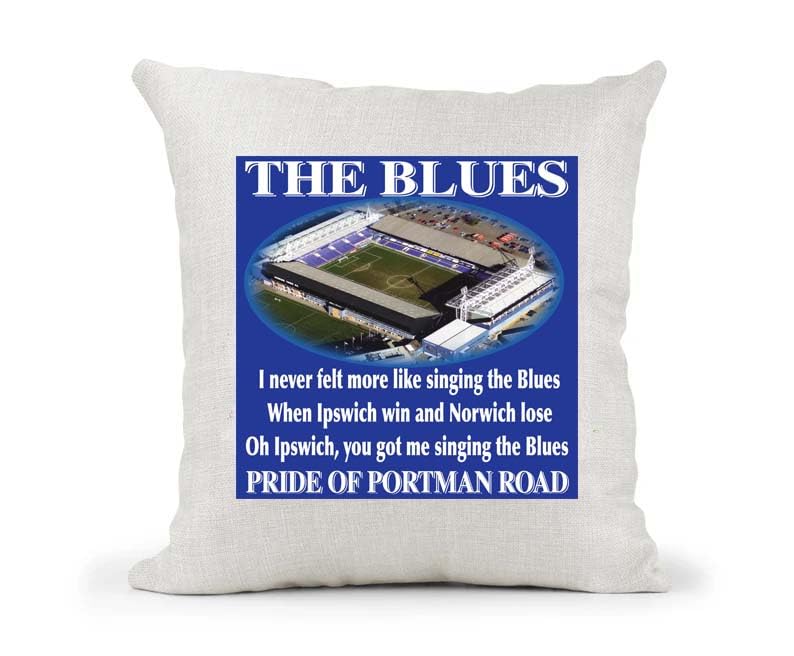 Ipswich Football Anthem Song Chant Cushion Cover Gift