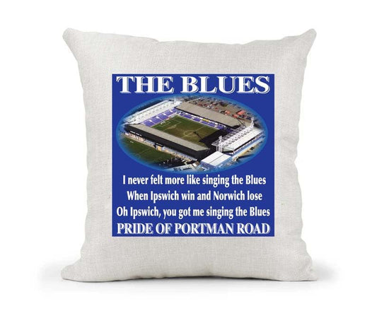 Ipswich Football Anthem Song Chant Cushion Cover Gift