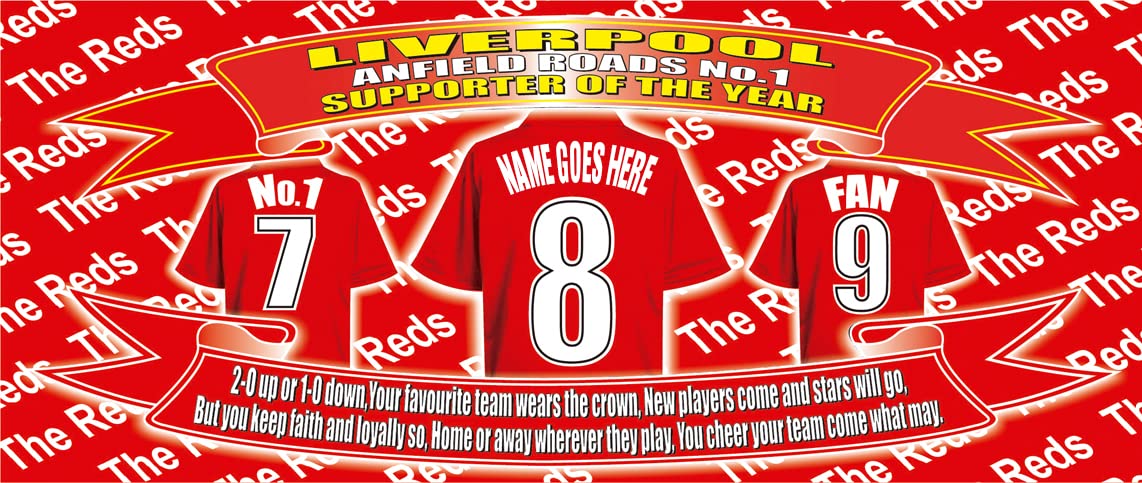 Liverpool Personalised Football Shirt Ceramic Money Box Gift, Multicoloured