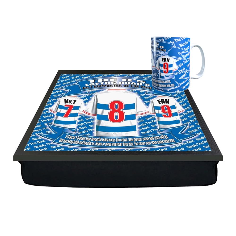 Queens PR Football Shirt Lap Tray And Mug Gift Set