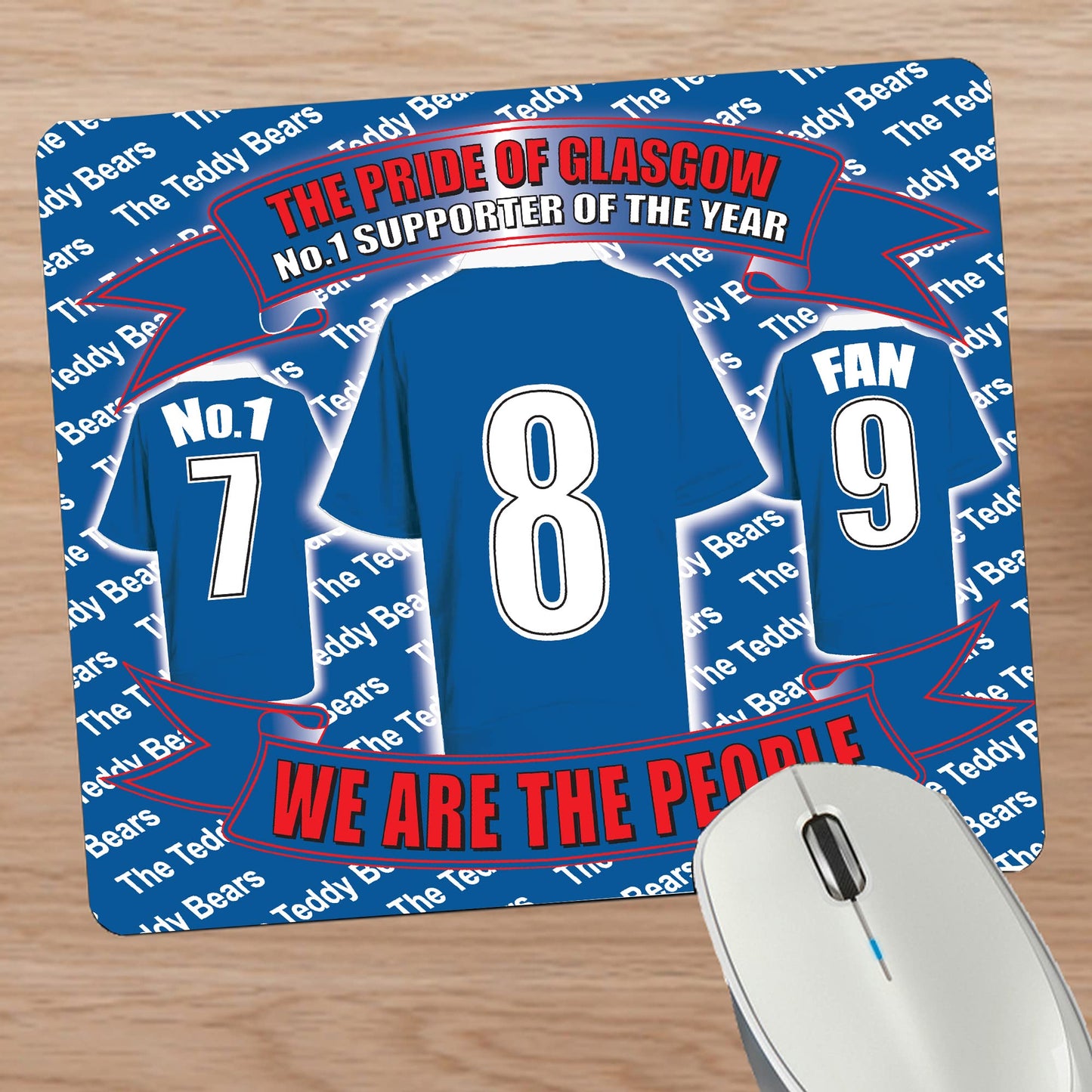 Glasgow The Teddy Bears Football Shirt Mouse Mat Gift