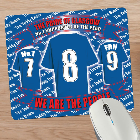Glasgow The Teddy Bears Football Shirt Mouse Mat Gift