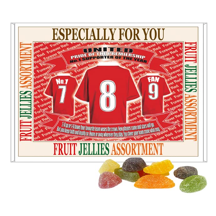Manchester Reds Football Shirt Gift Boxed Choice of Sweets