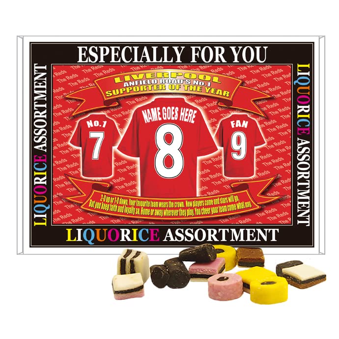 Liverpool Football Shirt Personalised Gift Boxed Sweets, multicolour, medium