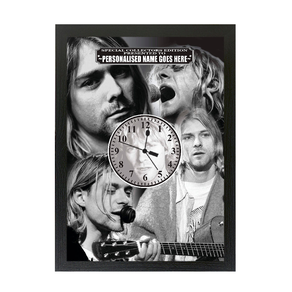 Kurt Cobain Personalised Icon Gift Clock