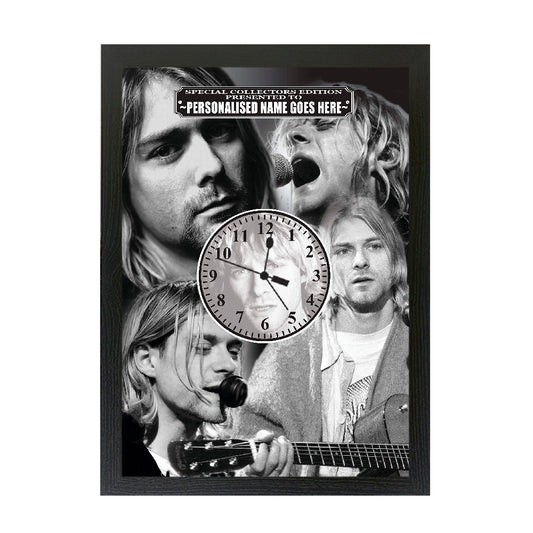 Kurt Cobain Personalised Icon Gift Clock