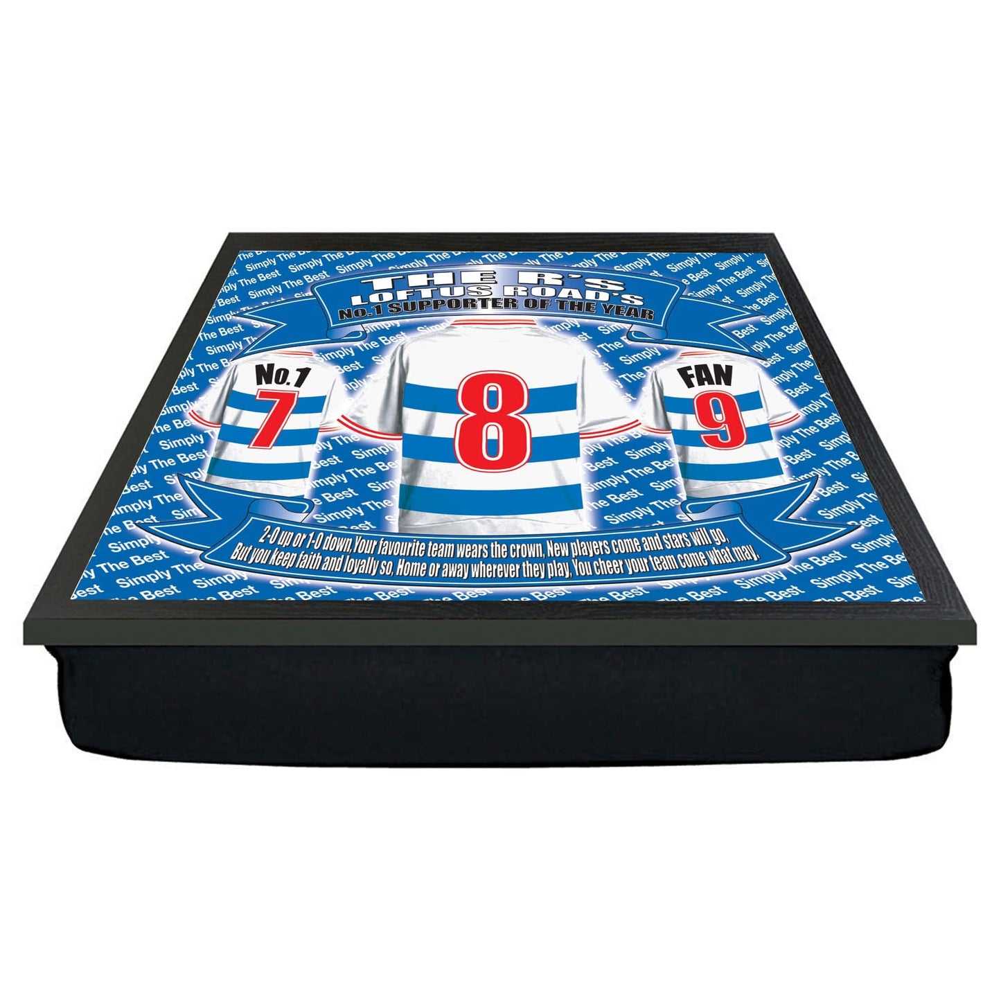 Queens PR Football Shirt Lap Tray Gift