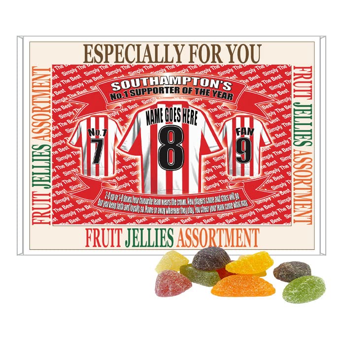 Southampton Football Shirt Personalised Gift Boxed Sweets Variety