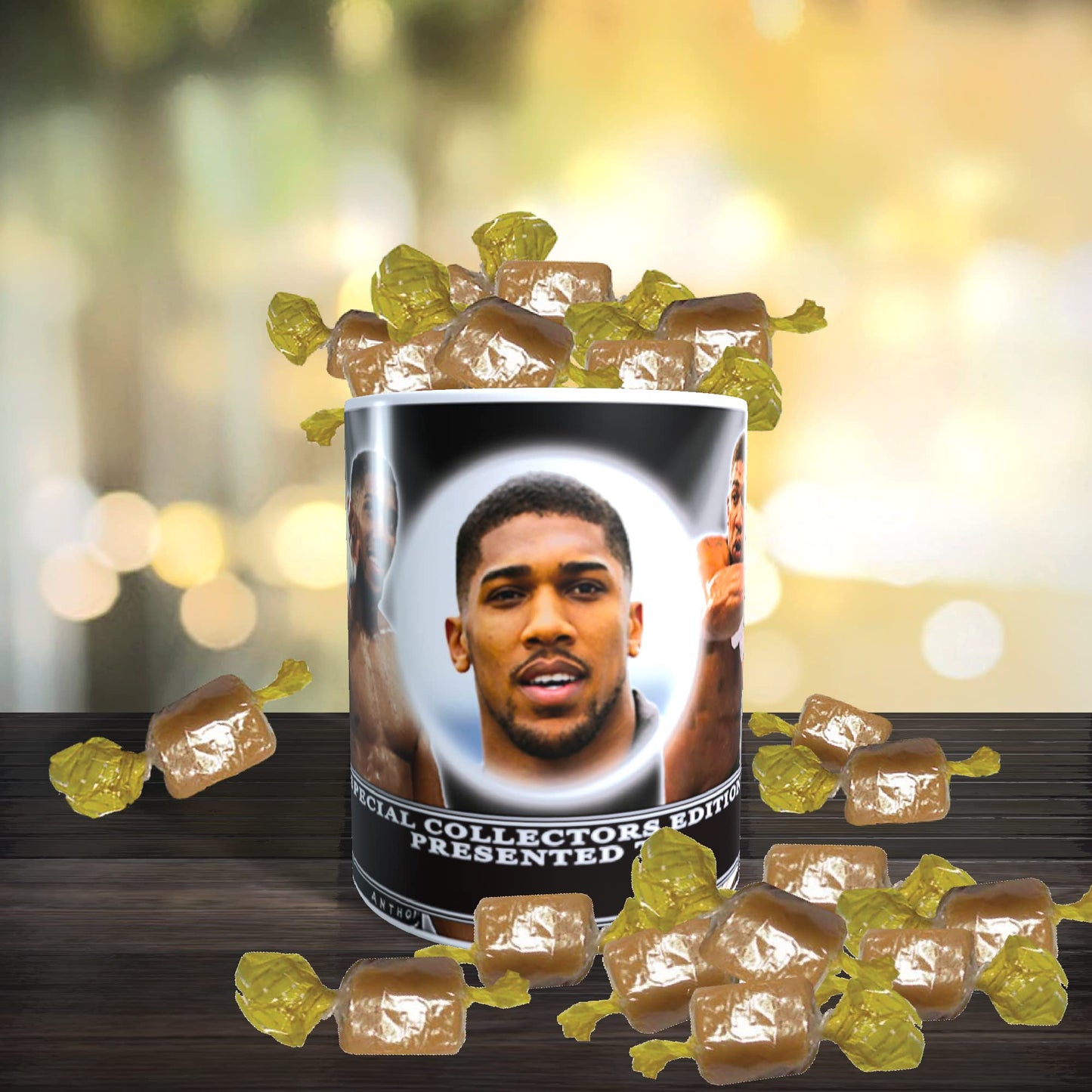 Anthony Joshua Personalised Icon Gift Mug with Sweets