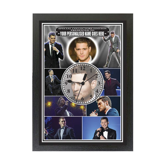 Michael Buble Personalised Icon Gift Clock