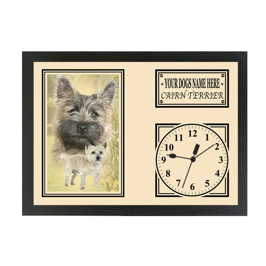 Cairn Terrier Personalised Dog Breed Gift Clock