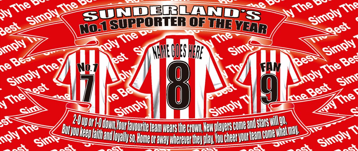 Sund(erland) Personalised Football Shirt Silver Aluminium Two Lid Unisex Water Bottle Gift