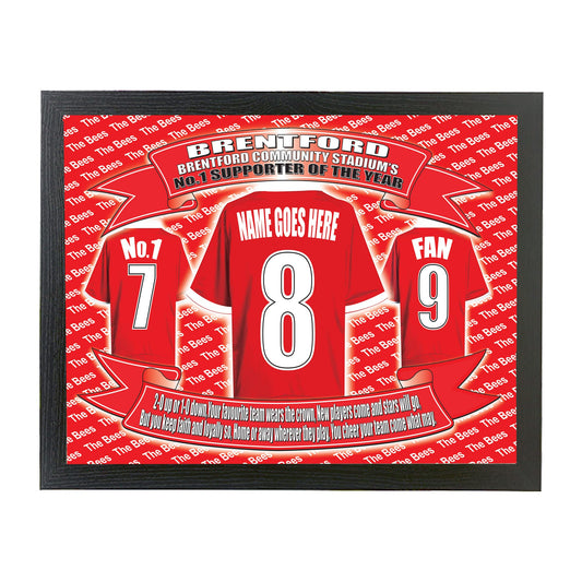 Brentford Football Shirt Personalised Picture Gift