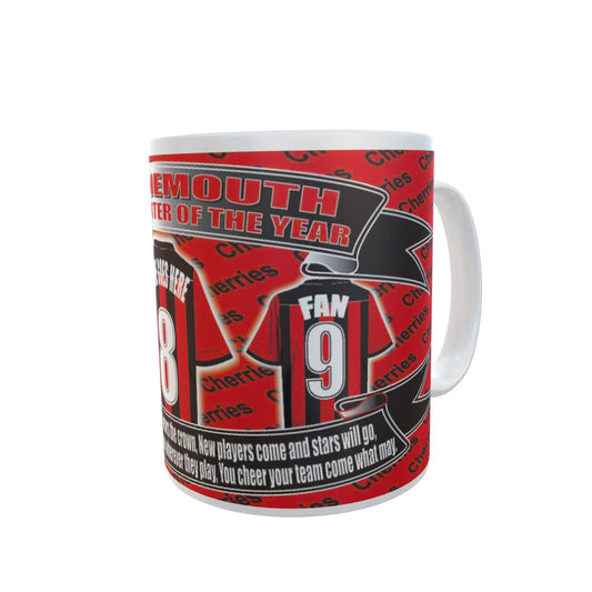 Bournemouth Football Team Shirt Personalised Ceramic Mug Gift