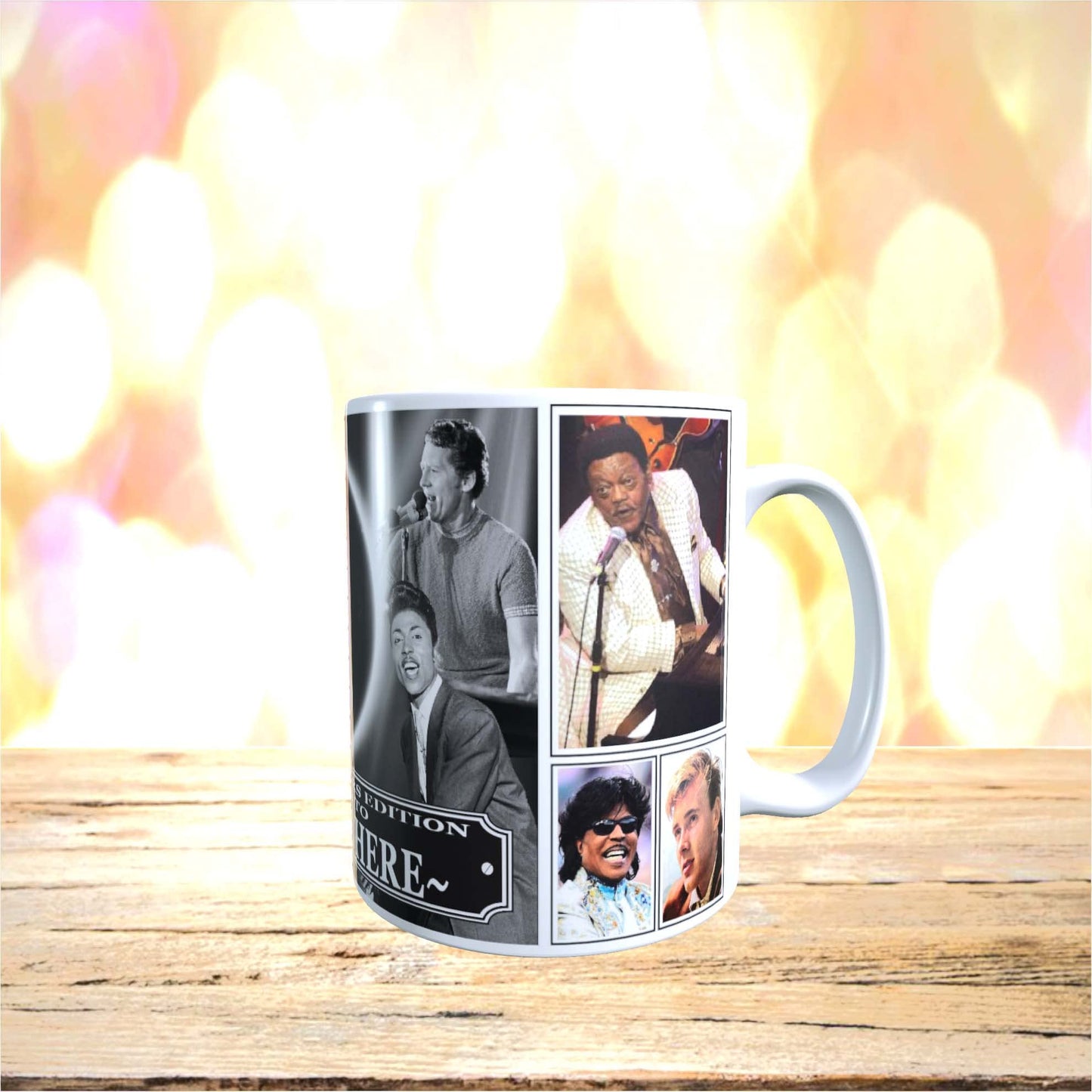 Rock n Roll Greats of 50s & 60s Music Icon Personalised Mug Gift