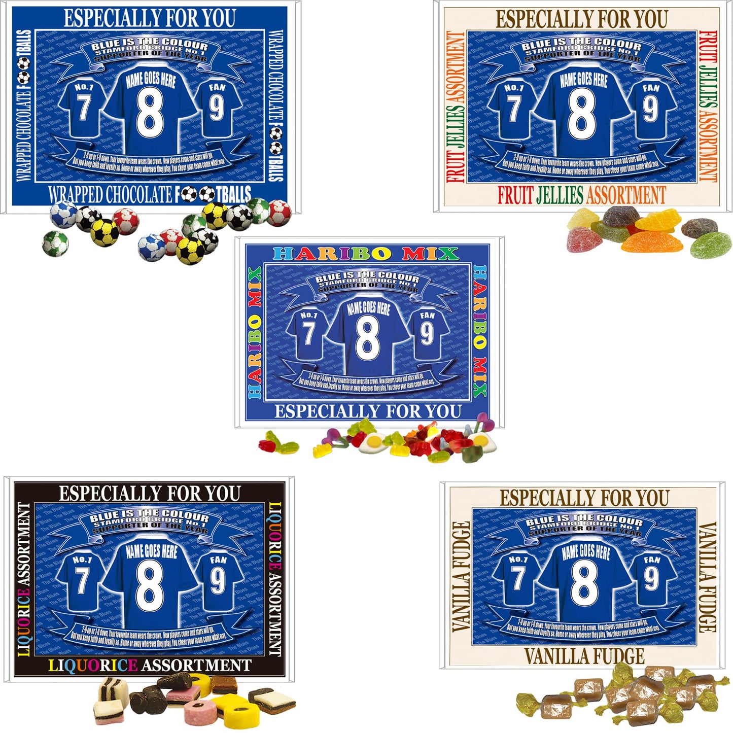 The Pensioners Football Shirt Personalised Gift Boxed Sweets