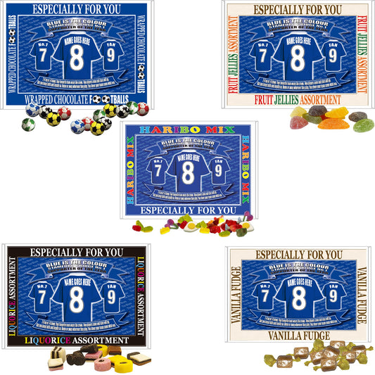 The Pensioners Football Shirt Personalised Gift Boxed Sweets