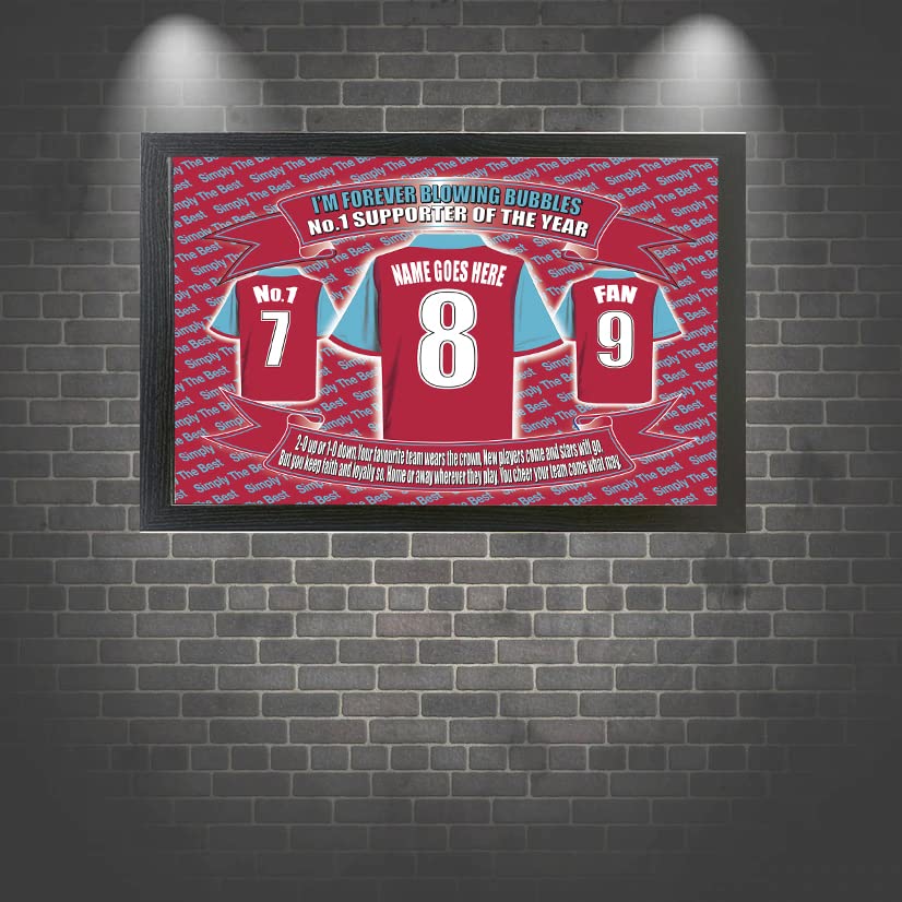 West H Utd Personalised Football Shirt Picture Gift