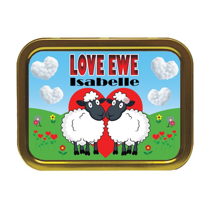 Love Ewe Male And Female Personalised Cute Sheep Tobacco Storage Tin & Products