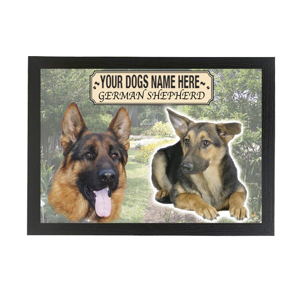German Shepherd Alsatian Personalised Dog Breed Gift Lap Tray