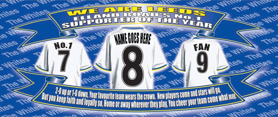 Leeds U Personalised Football Shirt Ceramic Money Box Gift