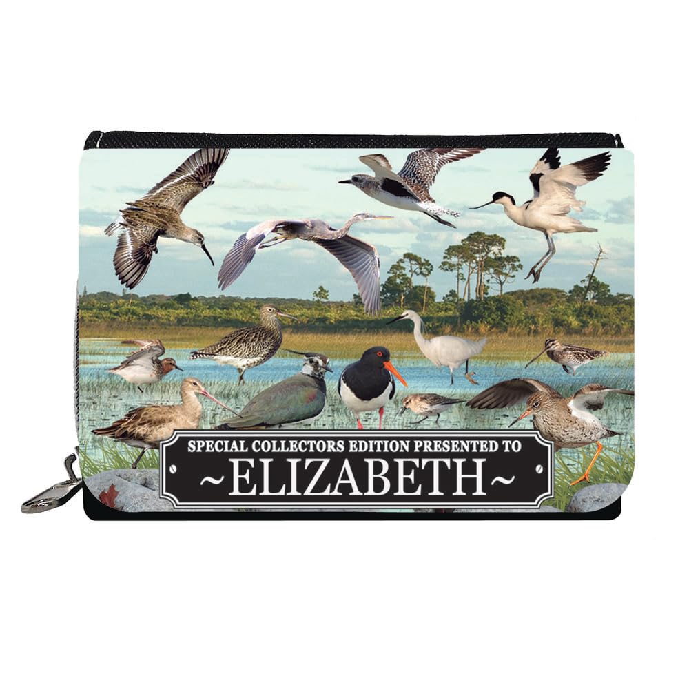 Personalised British Wetland Bird Ornithophile, Birder Purse Gift