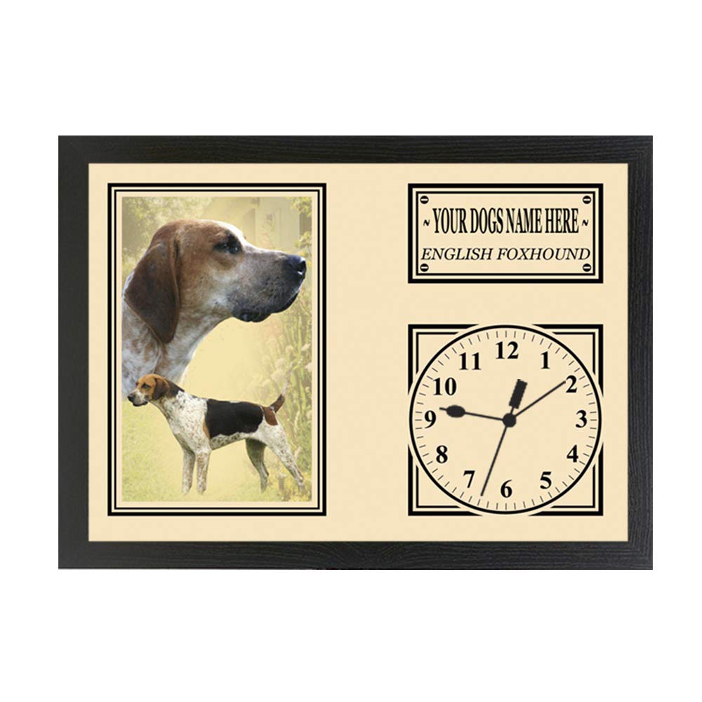 English Foxhound Personalised Dog Breed Gift Clock