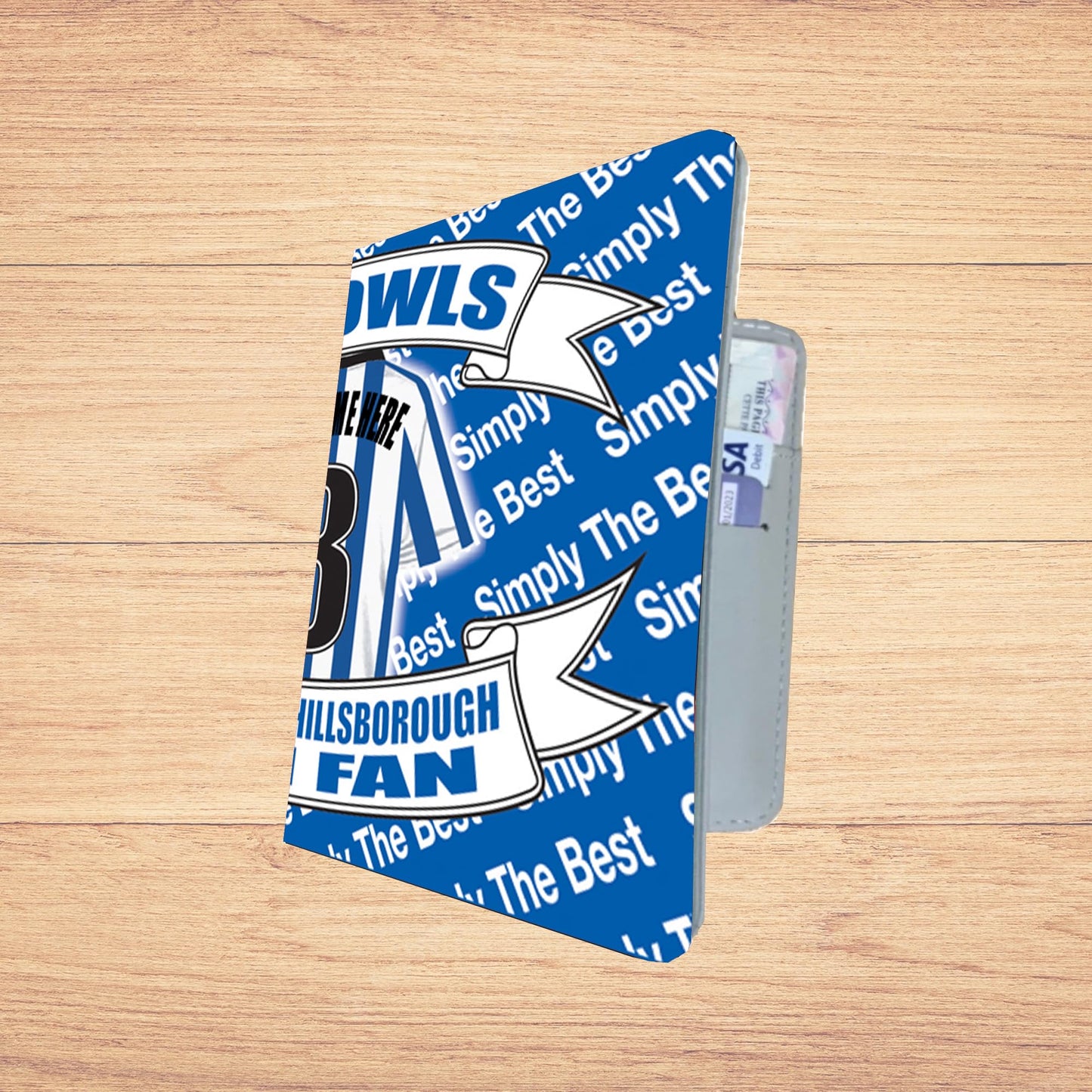 Sheff Wed Football Team Shirt Personalised Travel Passport Holder Team-Aston Case Gift Present