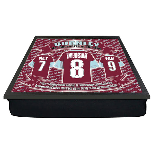 Burnley Football Shirt Personalised Lap Tray Gift