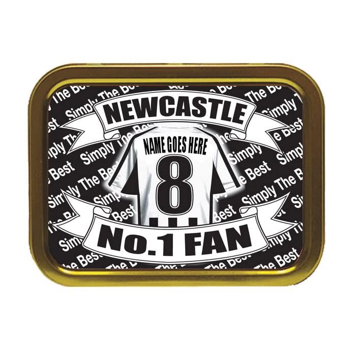 Personalised Newcastle Football Shirt Tobacco Storage Tin & Products - Gift