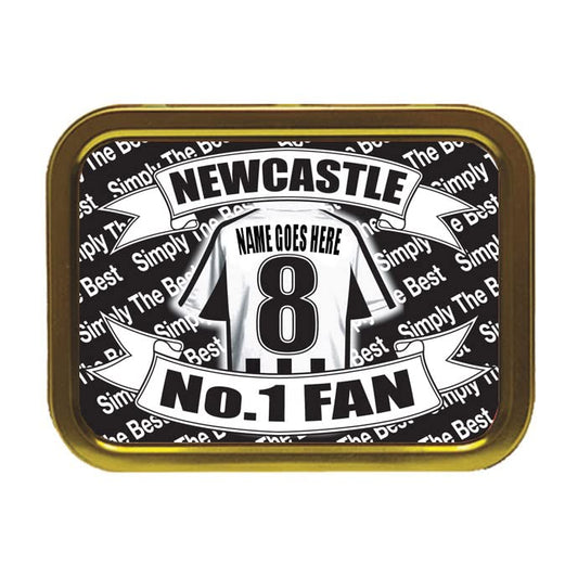 Personalised Newcastle Football Shirt Tobacco Storage Tin & Products - Gift