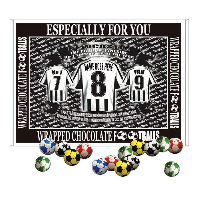 Newcastle Football Shirt Personalised Gift Boxed Sweets Variety