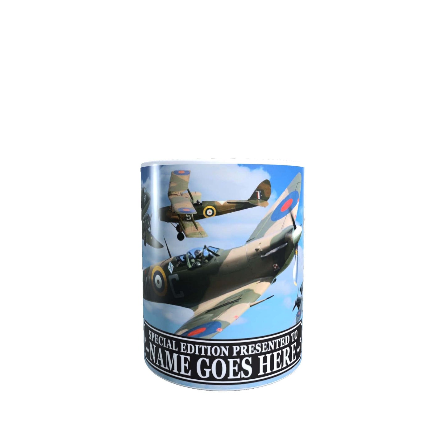 WWII Planes Spitfire Lancaster Personalised Mug Gift