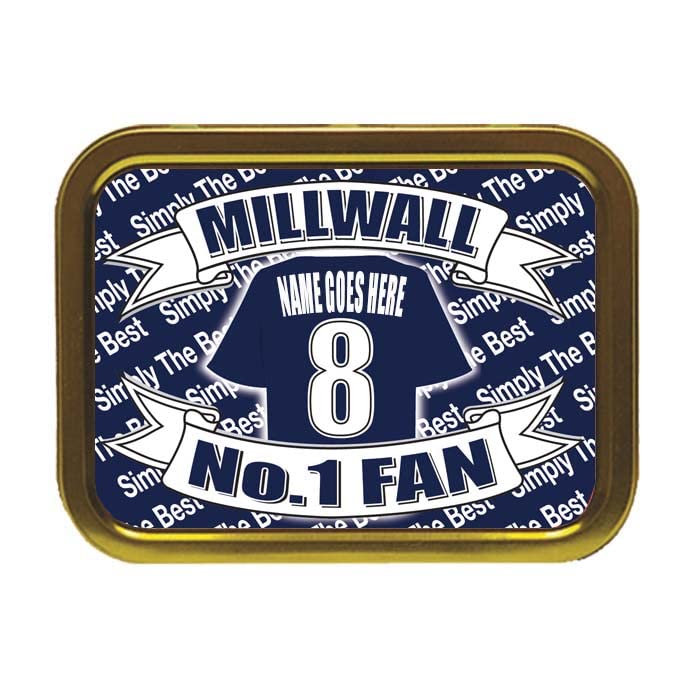 Millwall Football Shirt Personalised Tobacco Storage Tin & Products