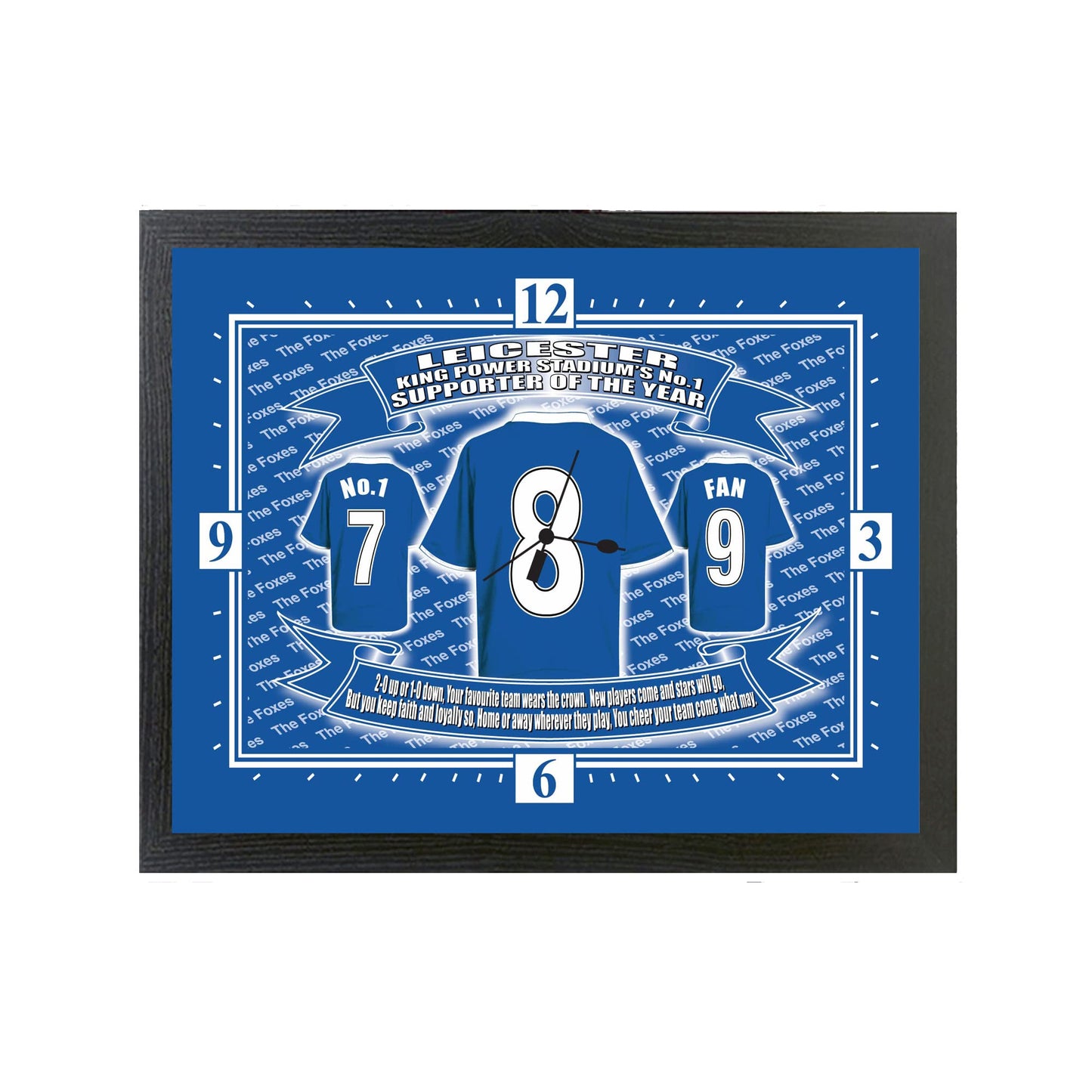 Leicester Football Shirt Clock Gift Present
