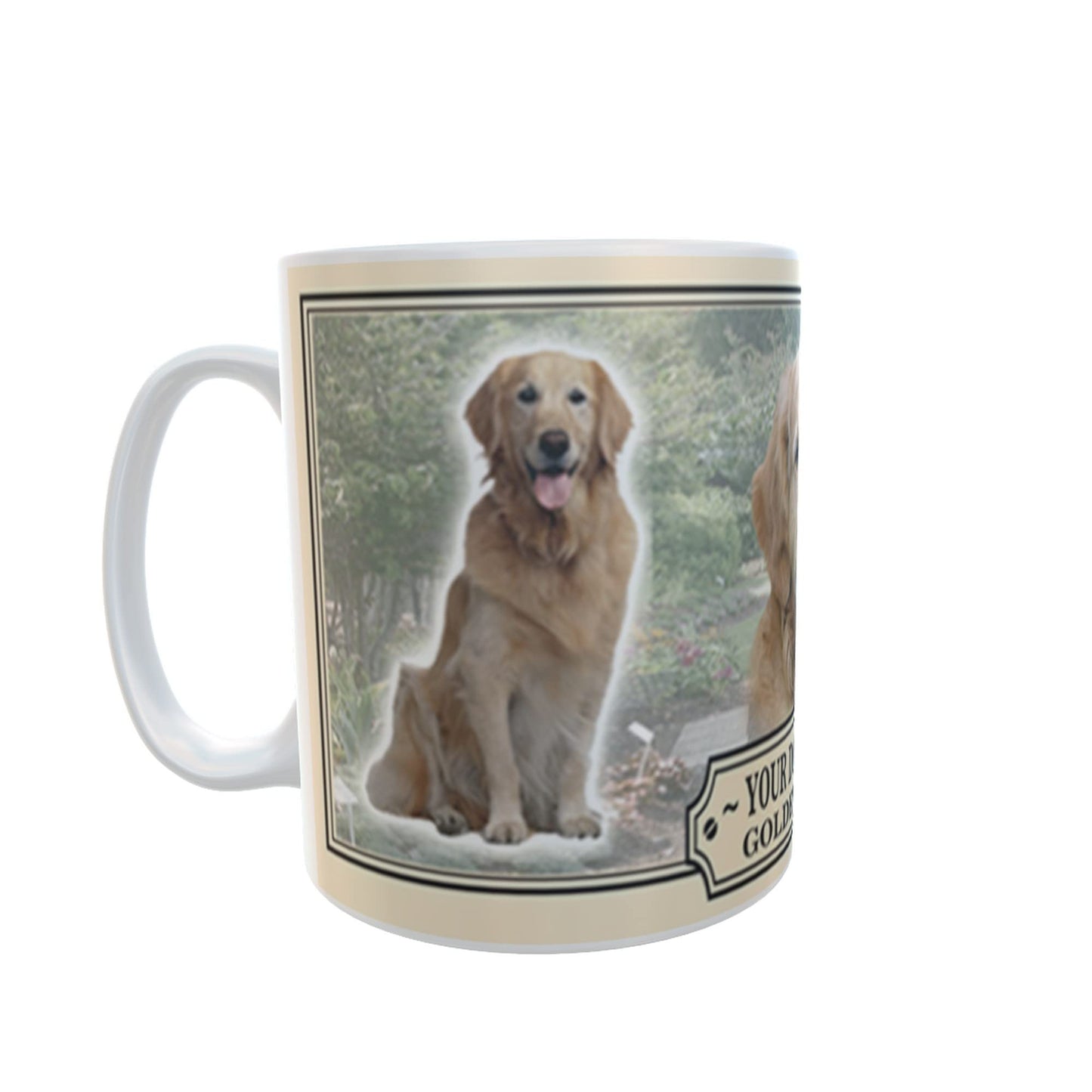 Golden Retriever Personalised Dog Breed Mug Gift with Dog Treats