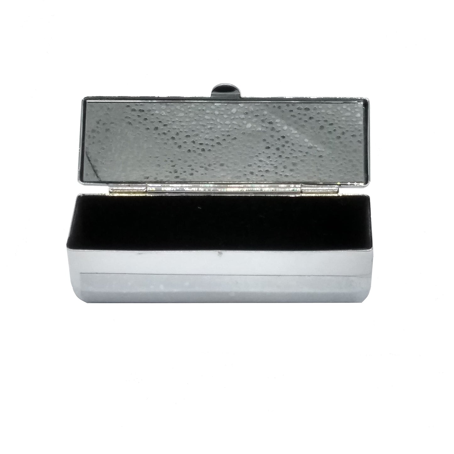 Personalised Elegant Pink Orchid Floral Silver Metal Lipstick Holder Case Gift
