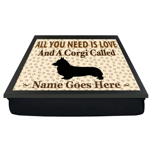 All You Need Is Love Corgi Personalised Dog Breed Cushion Lap Tray Bean Bag Gift