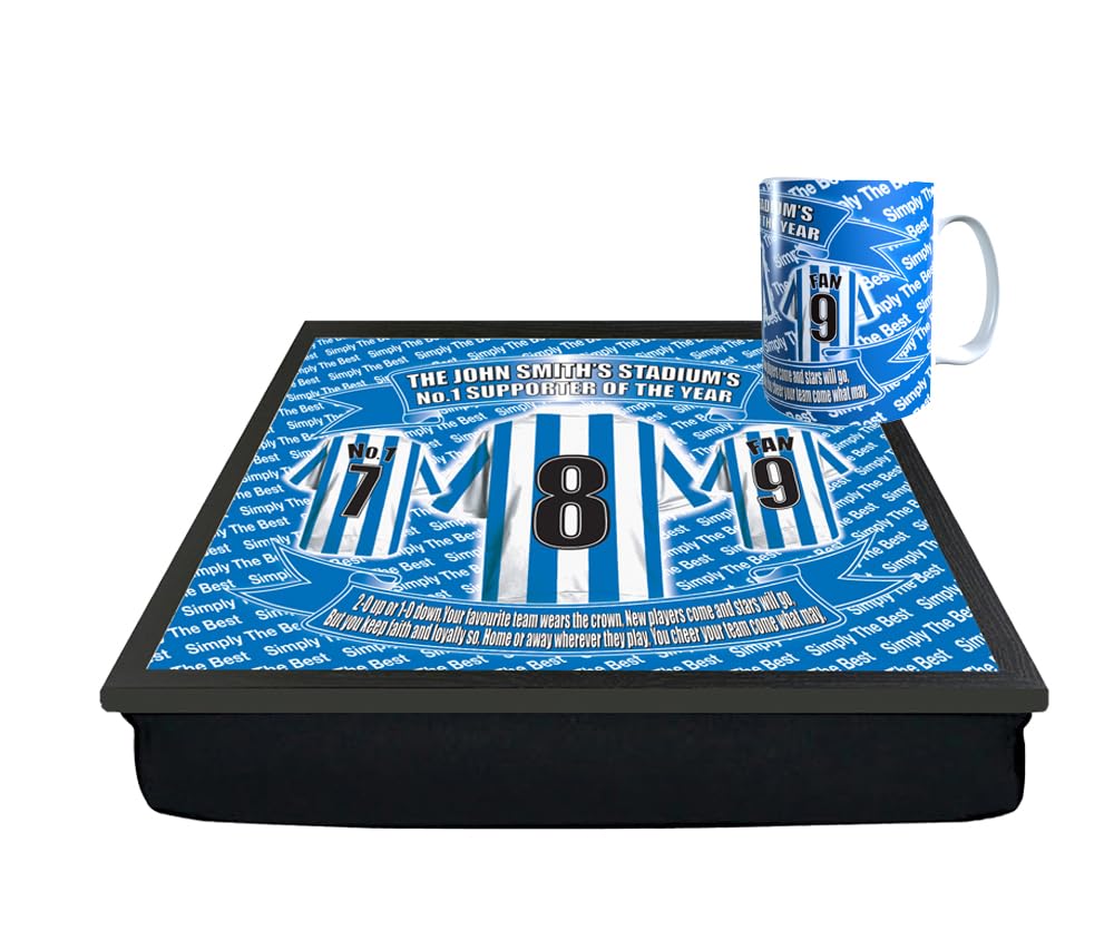 Huddersfield Football Shirt Lap Tray And Mug Gift Set