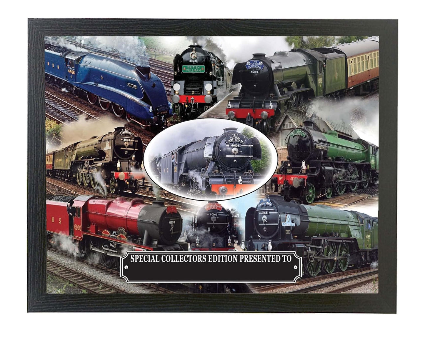 Classic Iconic Steam Locomotive Trains Personalised Framed Wall Hanging Picture Gift