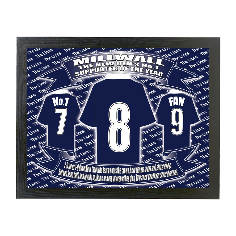 Millwall Club Football Shirt Lap Tray Gift